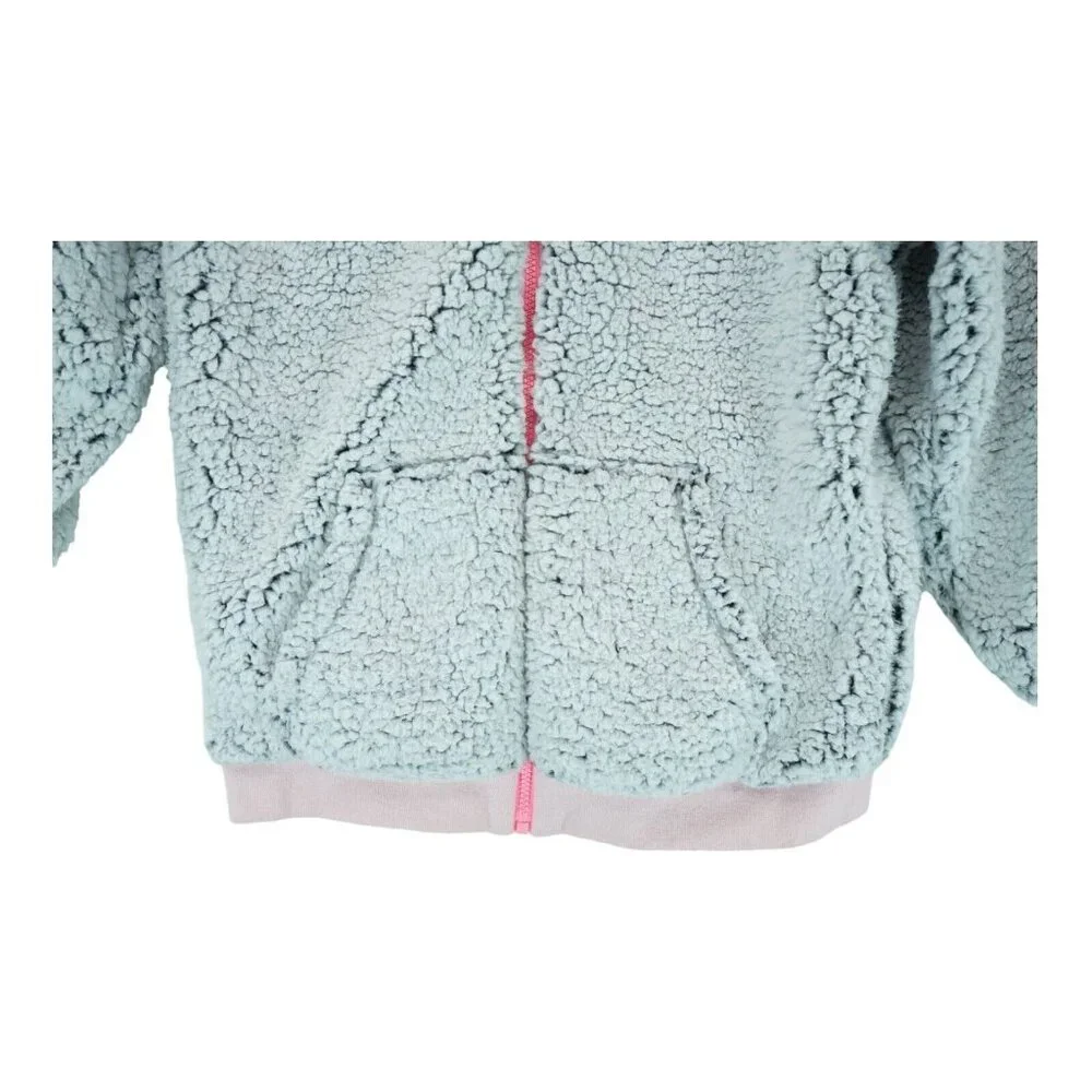 Girls justice Reversible‎ Super Soft Sherpa Jacket Size 12 Colorblock Full Zip